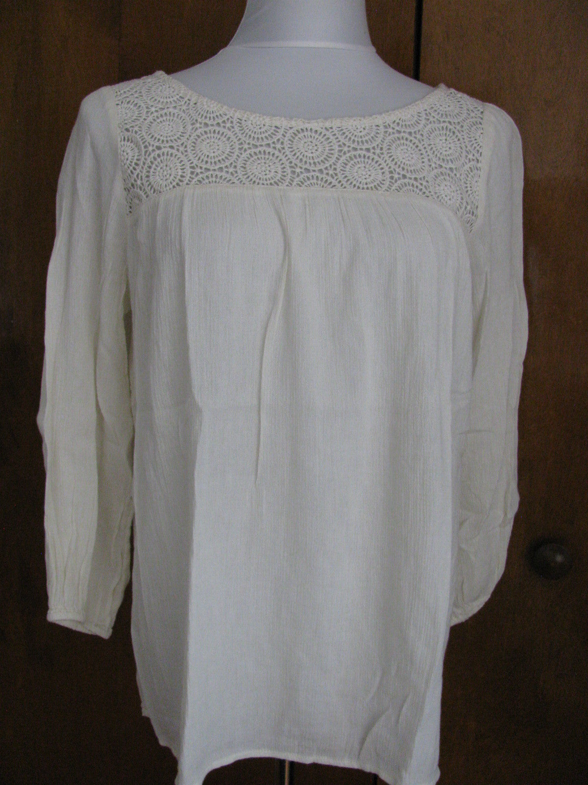 Denim & Supply women's fabric crafted Off White cotton top 