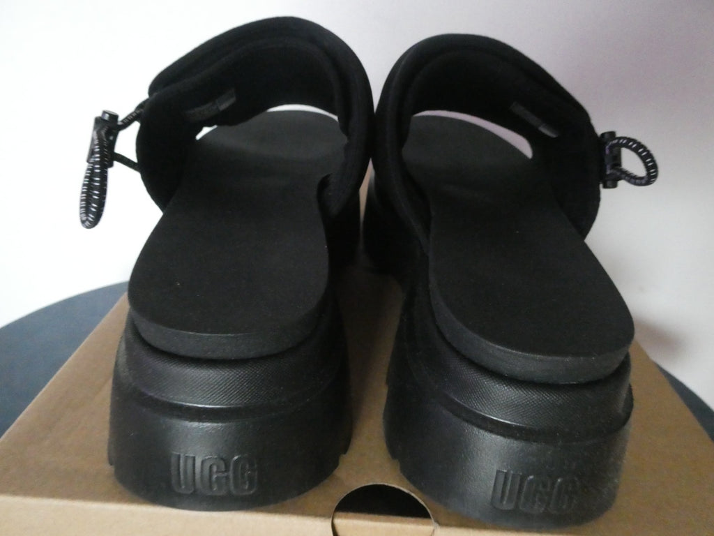 UGG Callie Platform Slide Sandals Black Women US 11 EU 42 New Chunky Lug Sole