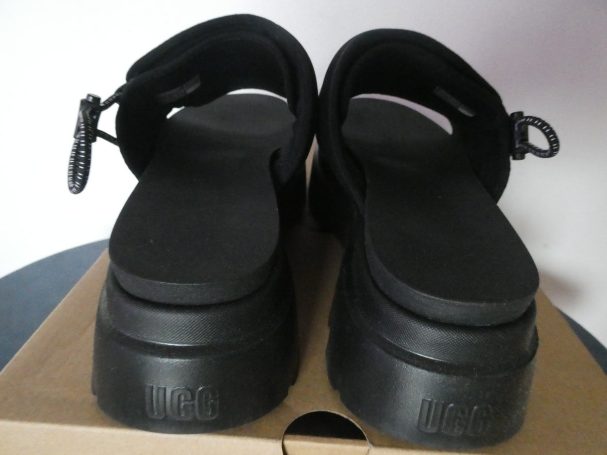 UGG Callie Platform Slide Sandals Black Women US 11 EU 42 New Chunky Lug Sole