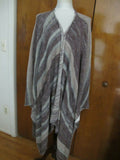 Free People Women’s Neutral Combo Long Poncho Cardigan Size Large 