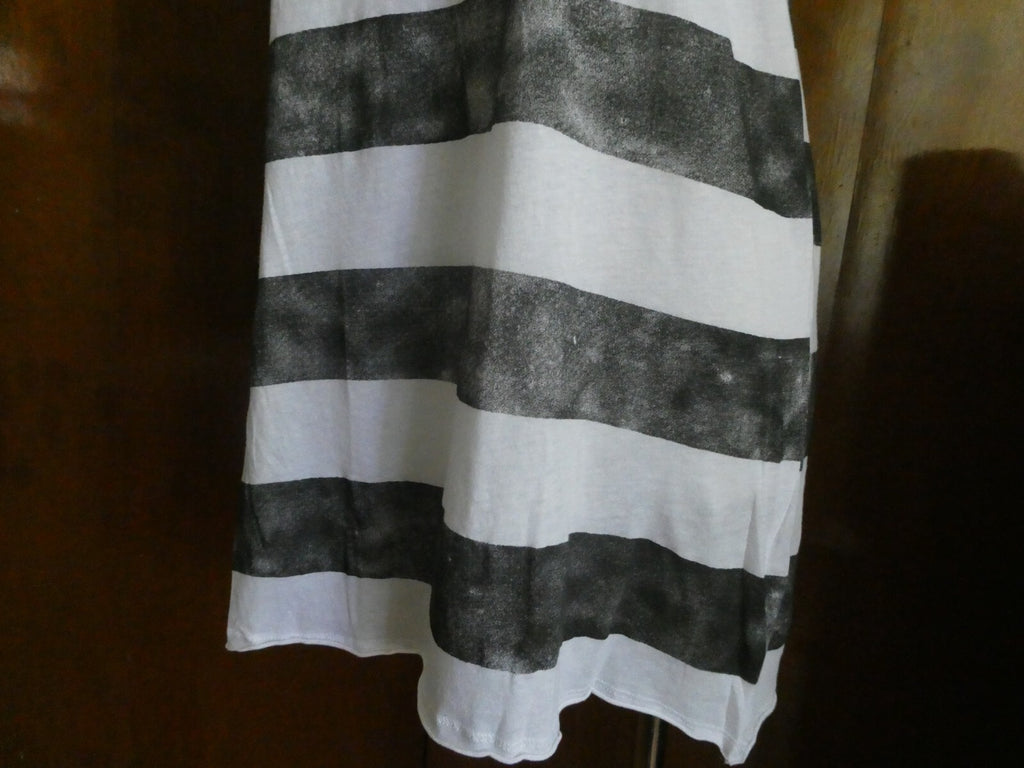 Link women’s short sleeves soft 100% cotton striped long top size large