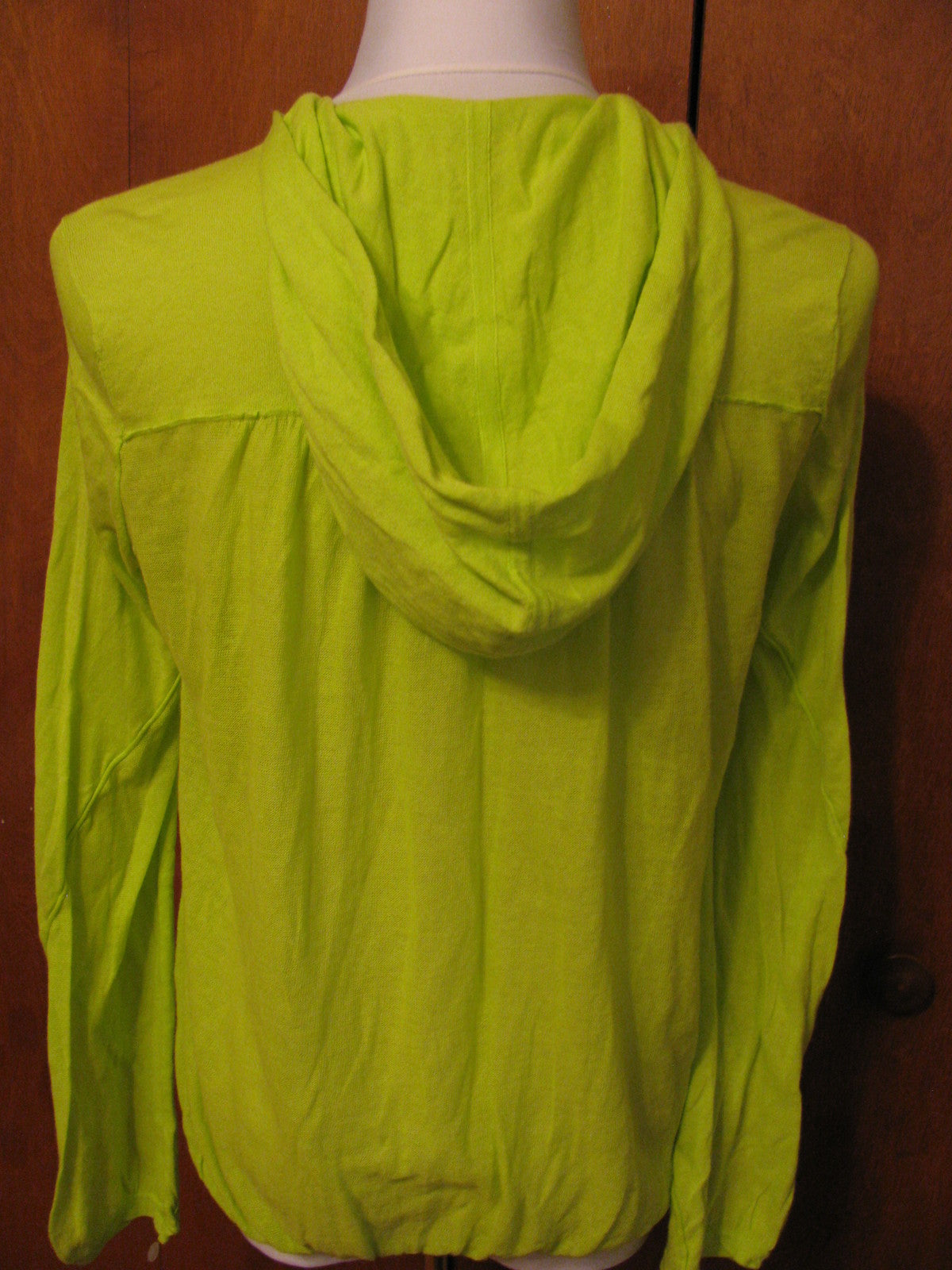 Magaschoni women's  green cotton zippered cardigan Xsmall New