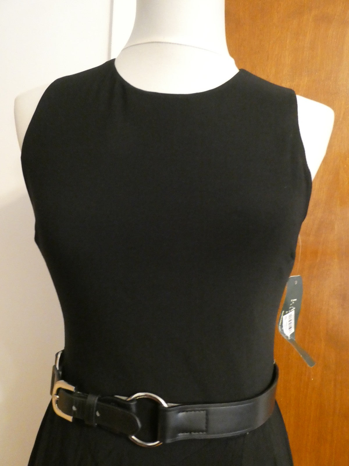 Ralph Lauren women black maxi evening dress draping at the bodice size 4