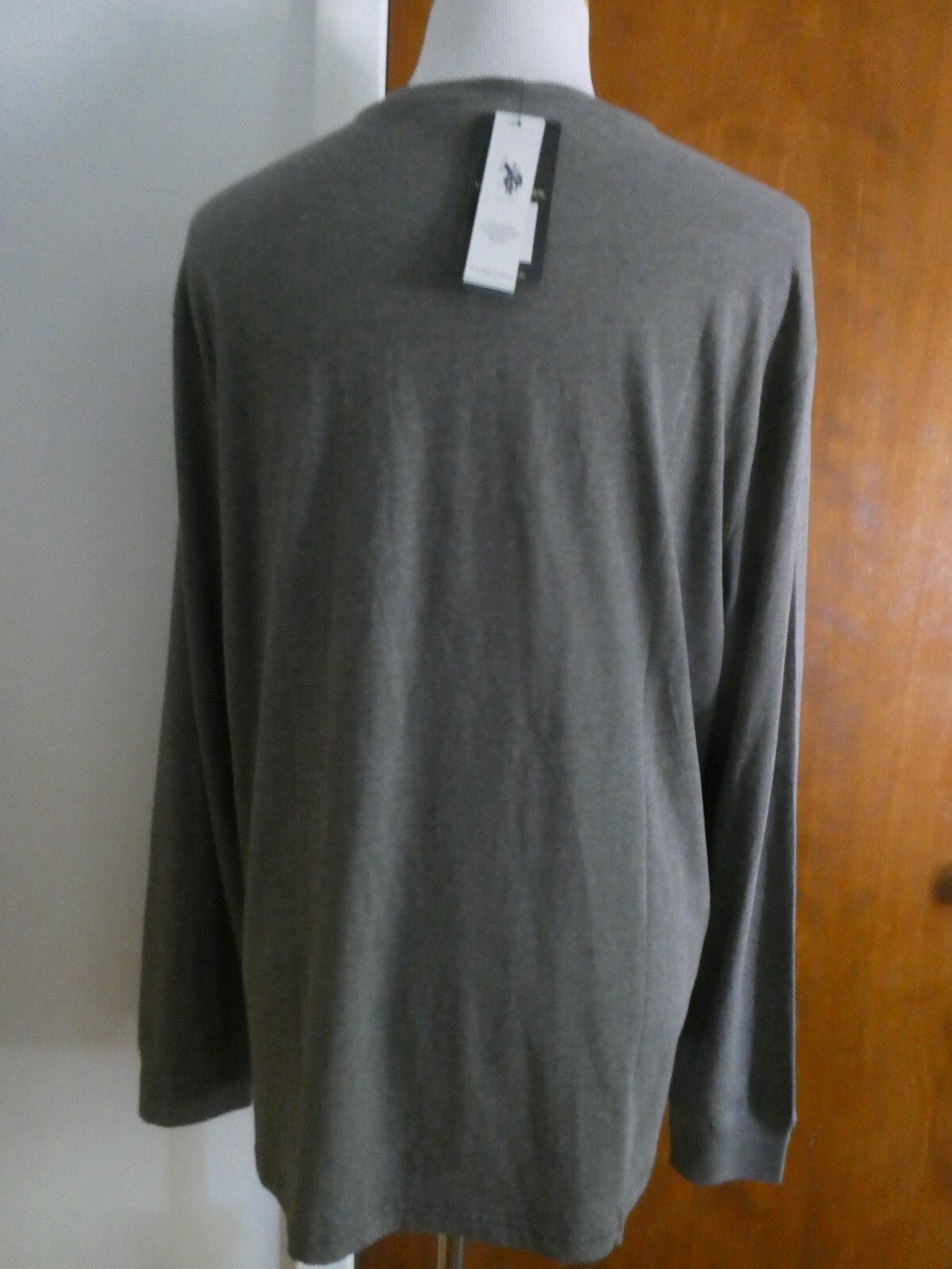 U.S POLO ASSN men’s navy/gray long sleeves soft cotton crew neck shirt size XL