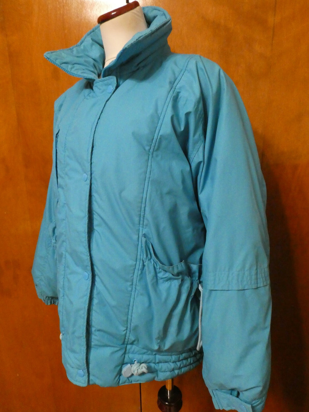 JAKO Women's Blue Down Puffer Winter Detailed Coat Jacket Medium