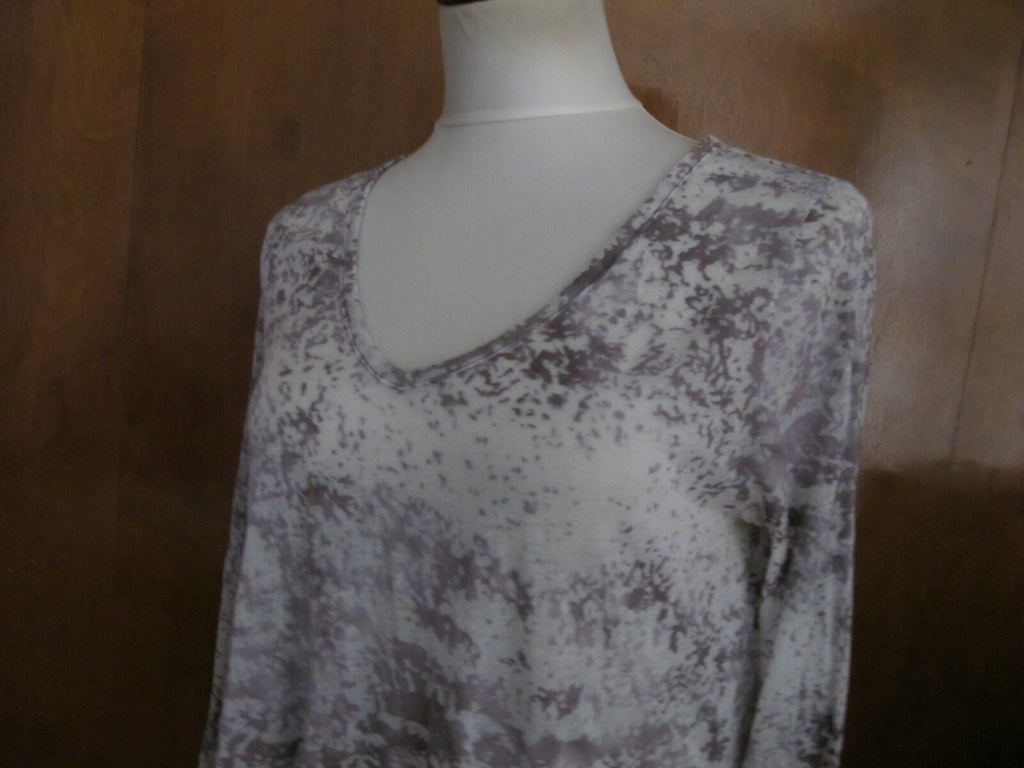 Vivienne Vivienne Tam Asymmetric Gray Tunic Long Top Size Medium 