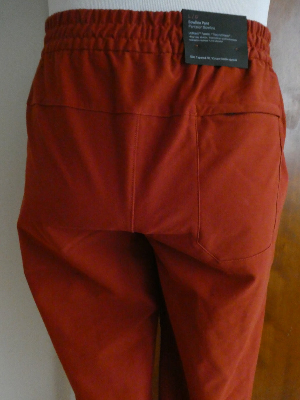 Lululemon Men's Aztec Brick Bowline Pants Utilitech Stretch Chino Jogger 