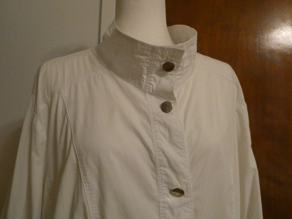 NWT Charter Club Womens Long Sleeves Jacket With Belt White Size 1X