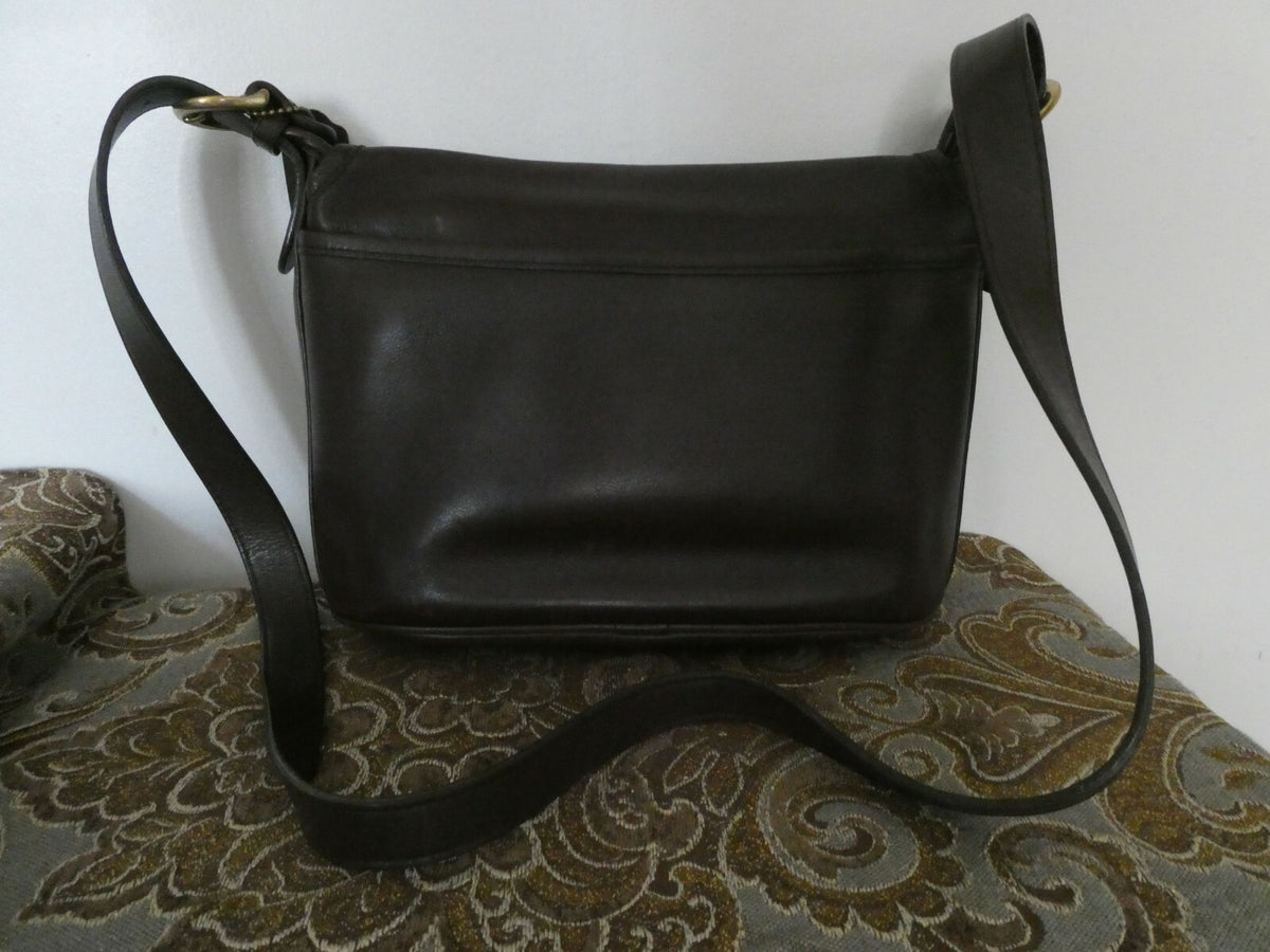 Vintage Coach Fletcher Crossbody Brown Leather Shoulder Bag Handbag 9C8Z-4150
