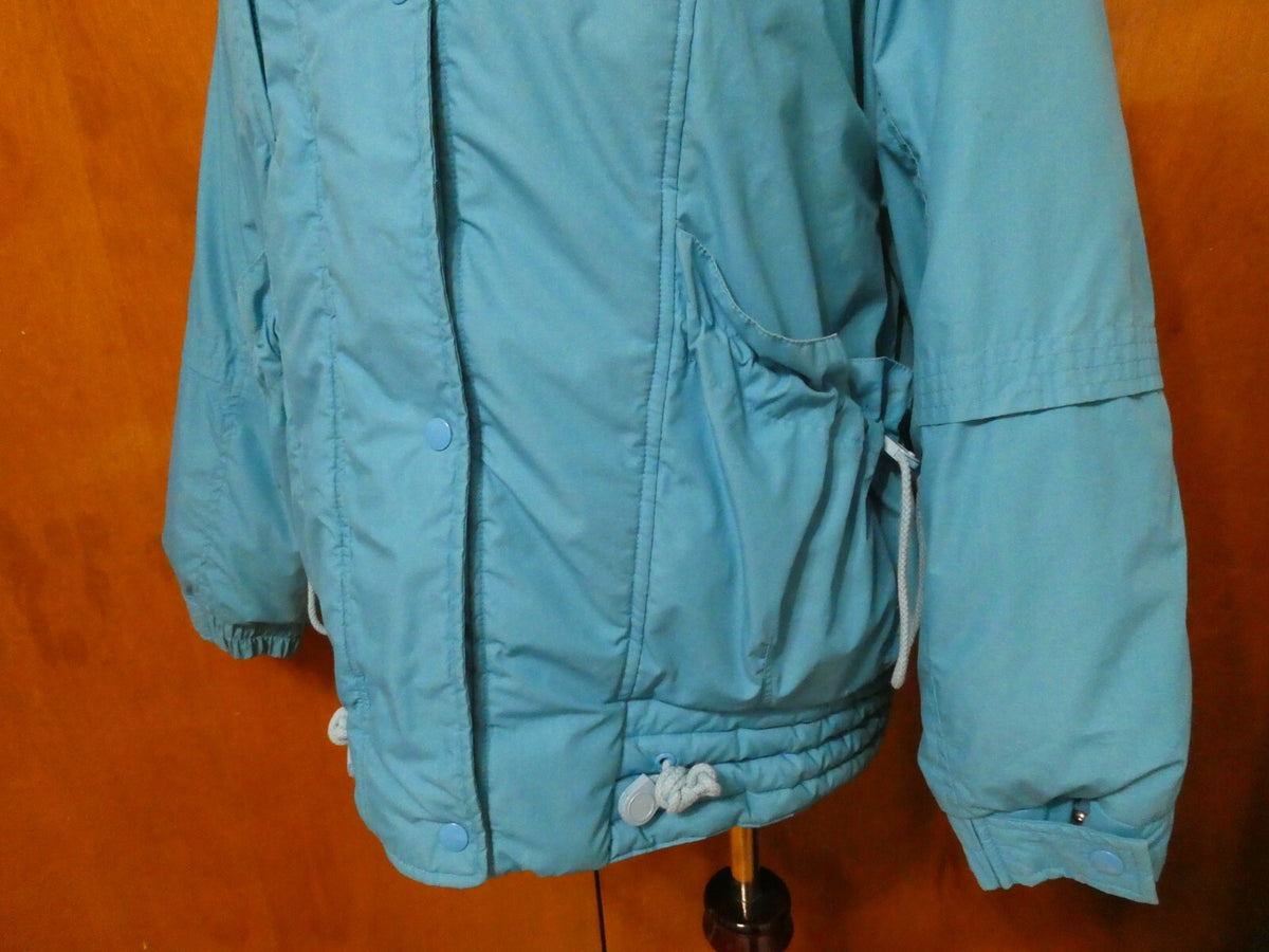 JAKO Women's Blue Down Puffer Winter Detailed Coat Jacket Medium