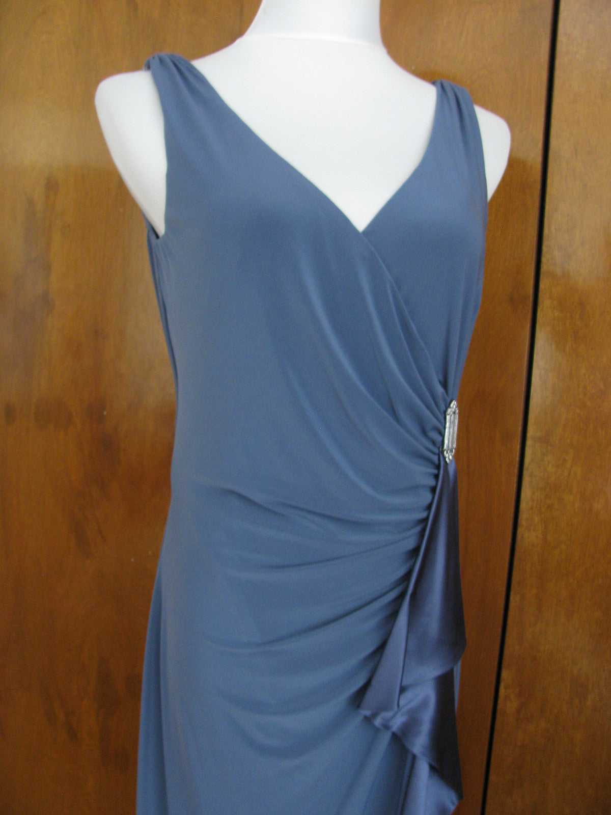 Ralph Lauren Women's Gray Detailed Maxi Evening New Dress New