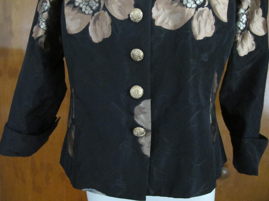 Juliana women’s black 6 button lined evening blazer jacket size 8 pre-owned