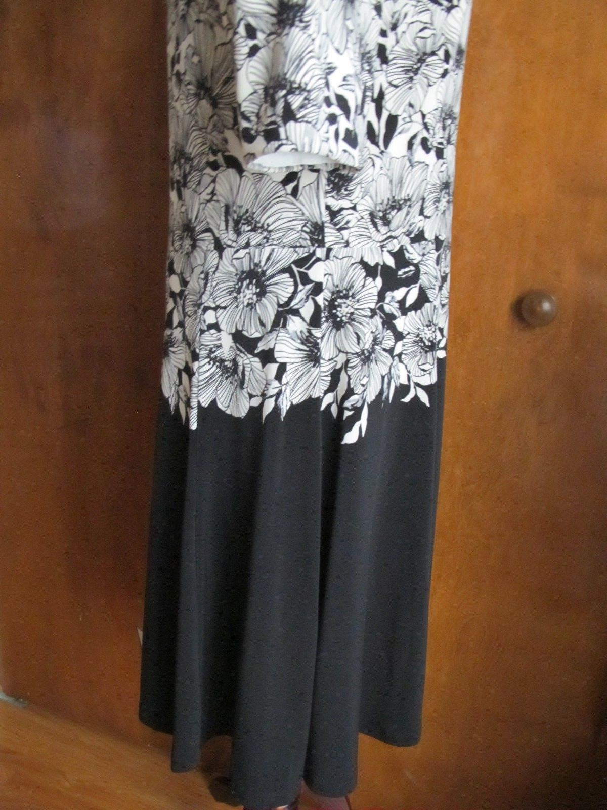 Ralph Lauren women’s  A-Line black white lined NWT dress size 16
