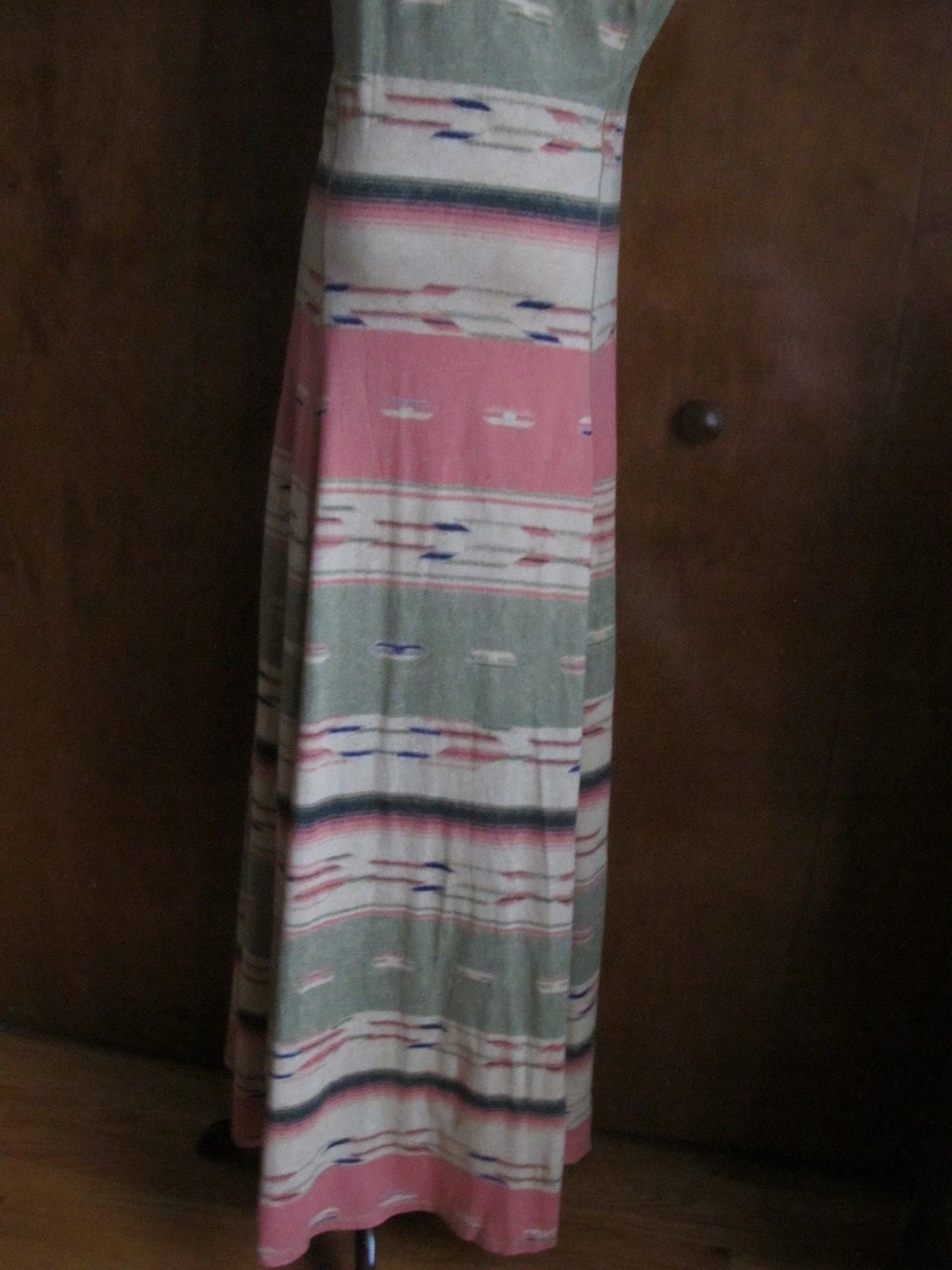 Lauren Jeans CO Women's multi color fitted A-line lined maxi dress Medium New