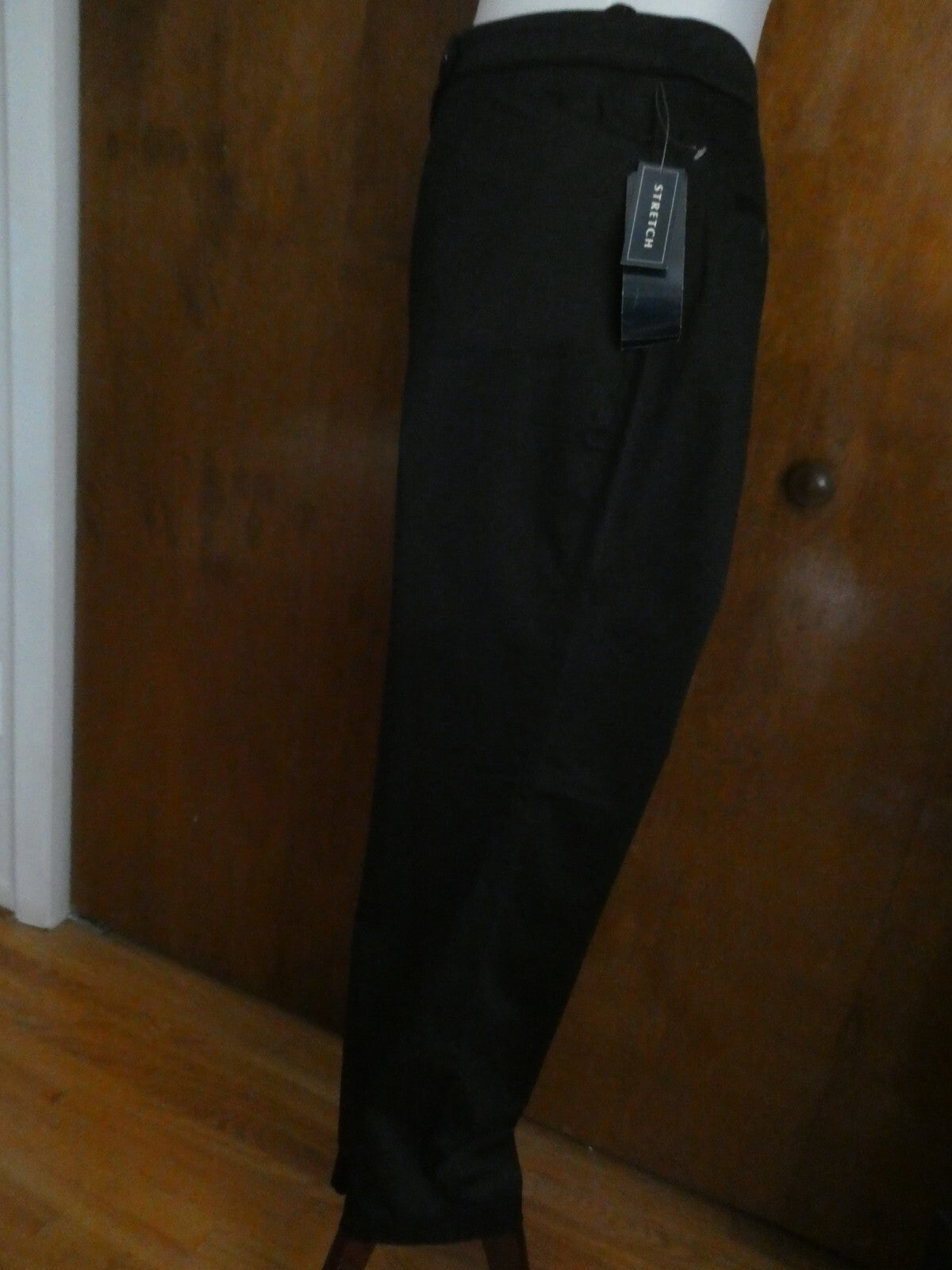 Jones New York Signature women's cotton black pants wide leg at bottom size 12