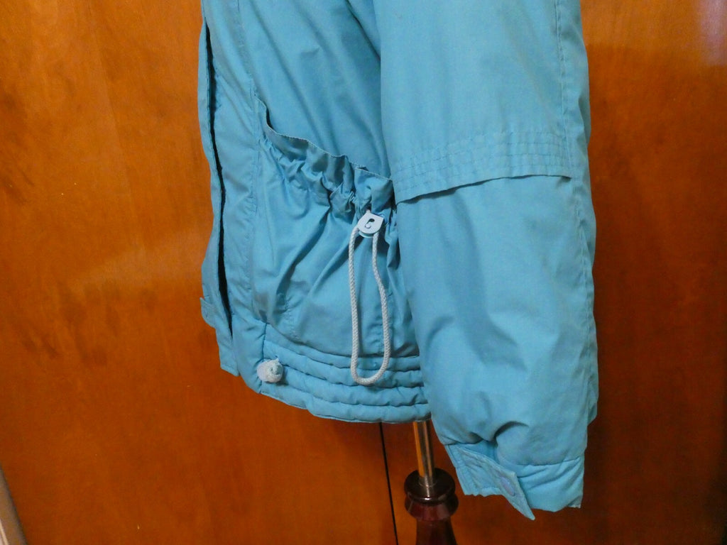 JAKO Women's Blue Down Puffer Winter Detailed Coat Jacket Medium