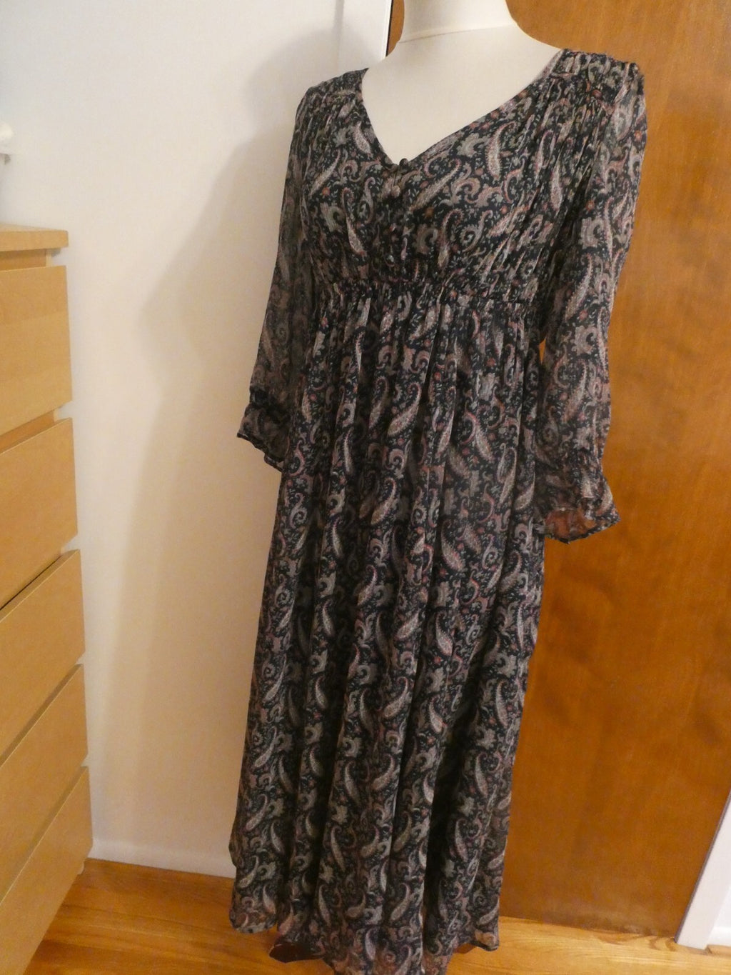 Denim & Supply Ralph Lauren Women Multicolor Long Sleeve Long Dress Size Large