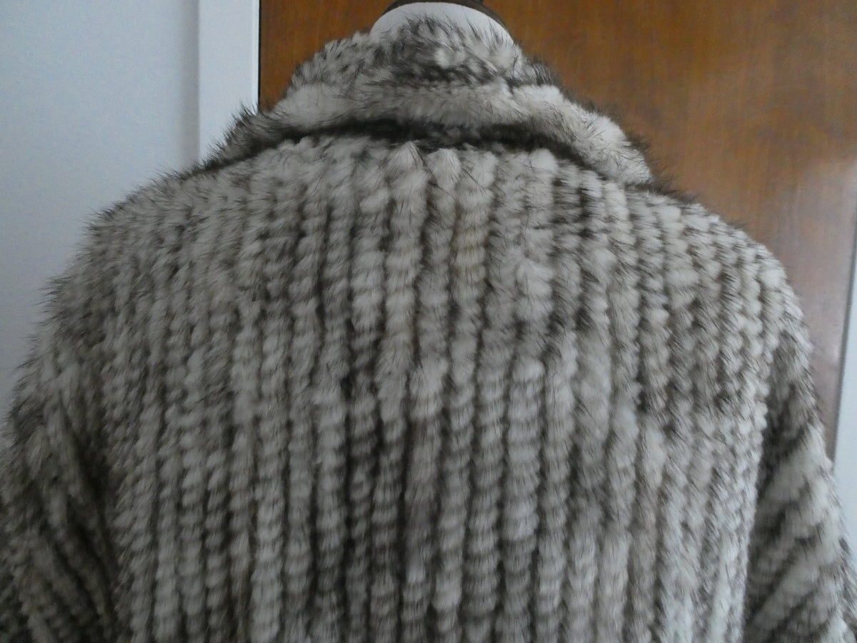 Kalinkin Hill Genuine Mink Fur Women Russia Luxury Short Sleeve Coat Gray Silver