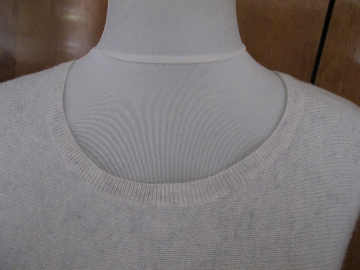 Aqua Women's Ash Army Cashmere Fringe Crewneck Pullover Large
