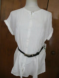 New Calvin Klein Jeans women's white soft top Size PLarge can fit regular Large