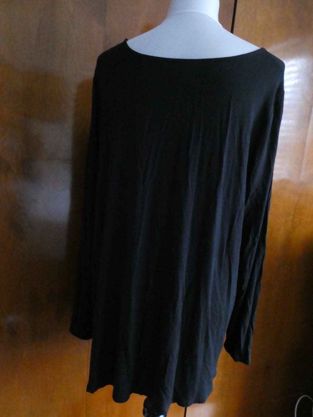 Old Navy Women’s Asymmetric Black Viscose Long Sleeves Tunic Top Size Xlarge
