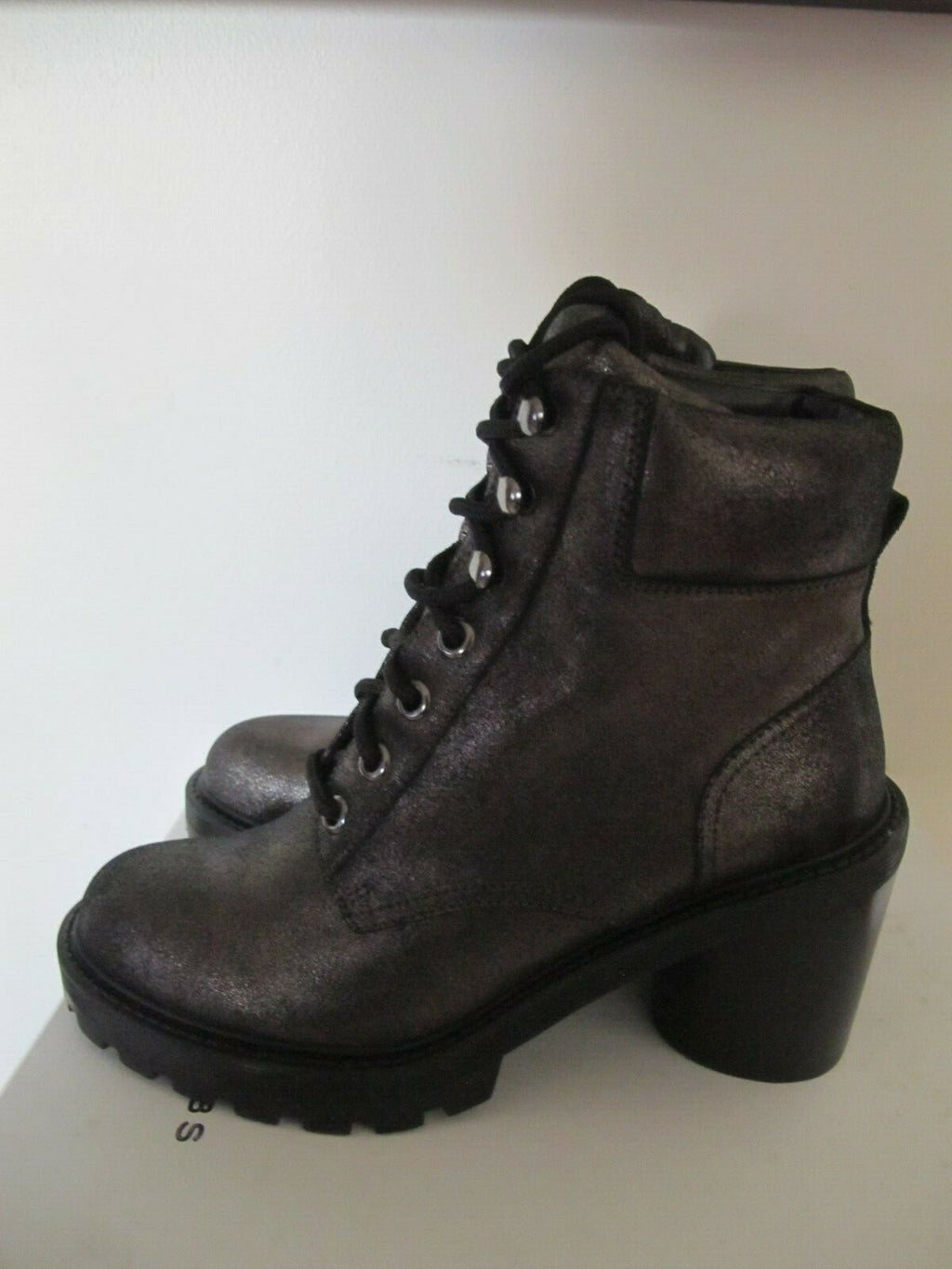 Marc Jacobs Women's Dark Silver Crosby Hiking Boot Ankle Size 38 (US 8)