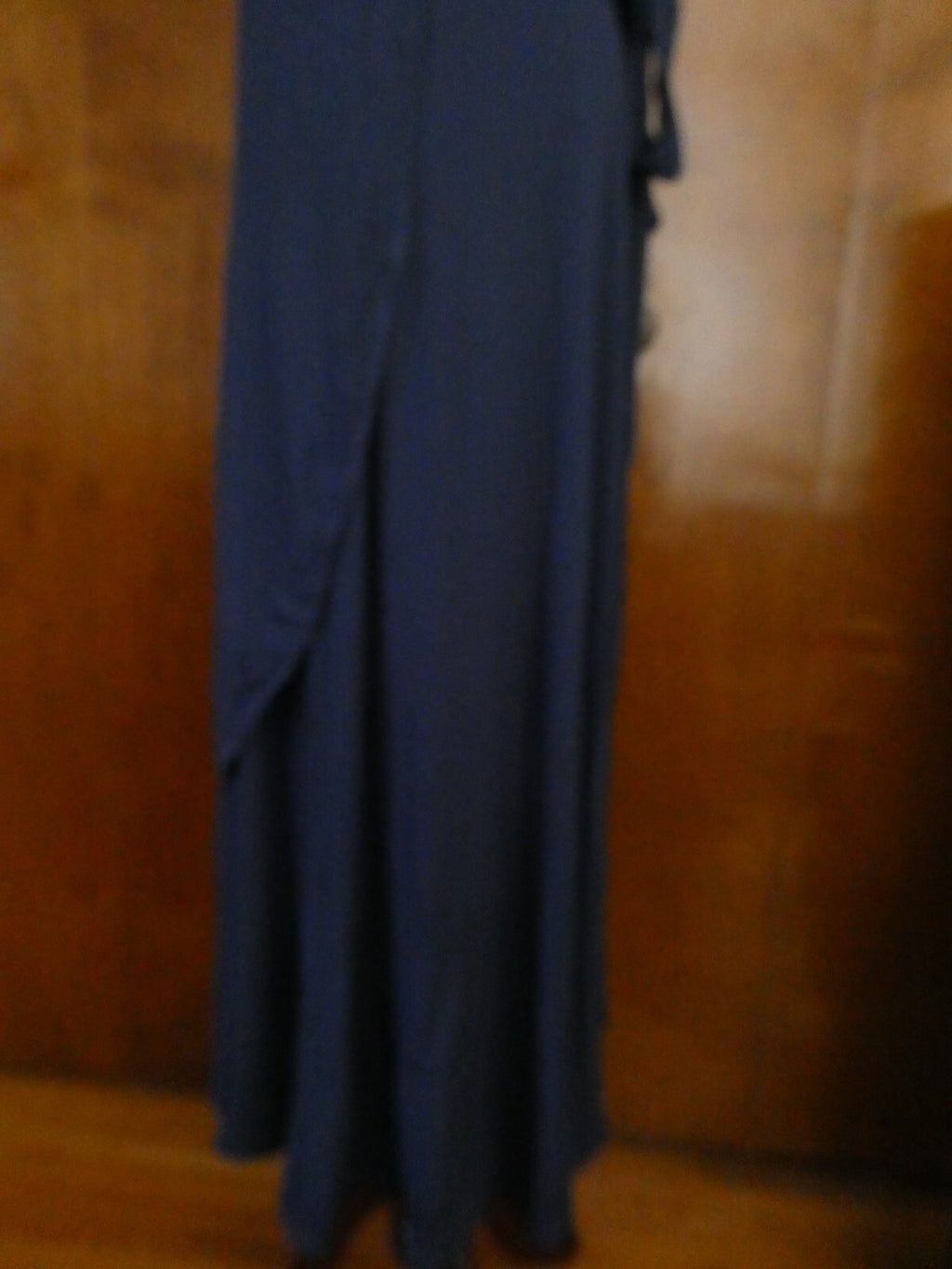 Gap Women's Navy Tie-Waist Midi Wrap Dress Size Large