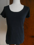 New York &Company women's soft cotton beaded navy top size Medium