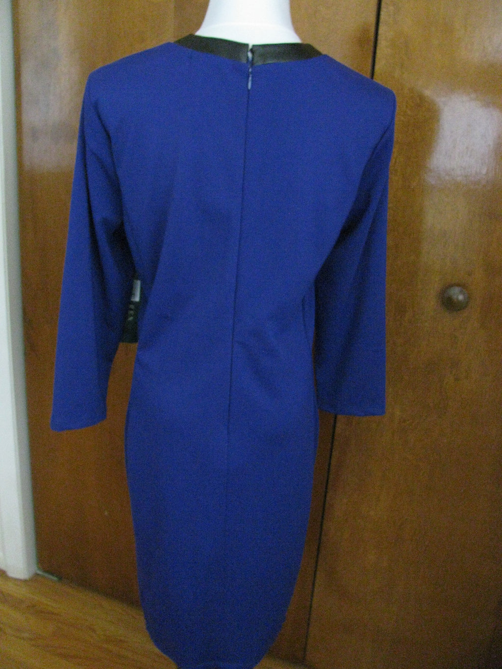 Ralph Lauren women's faux leather insert purple detailed NWT dress size Xlarge