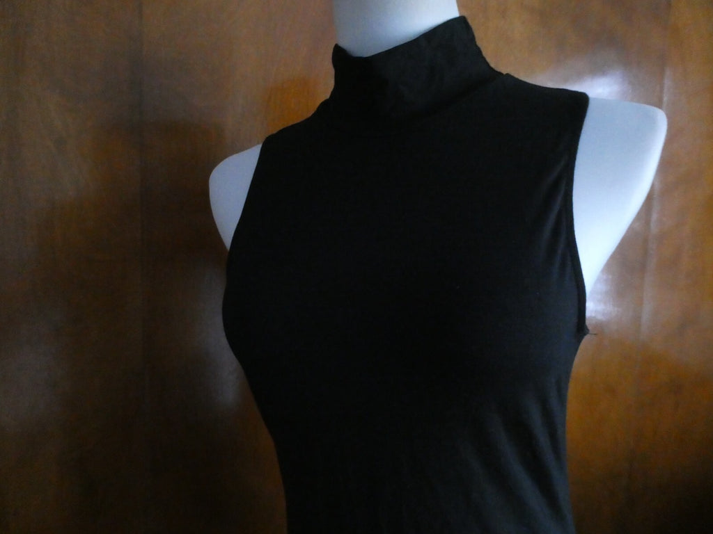 Anthropologie little black bodysuit women's rayon size Large