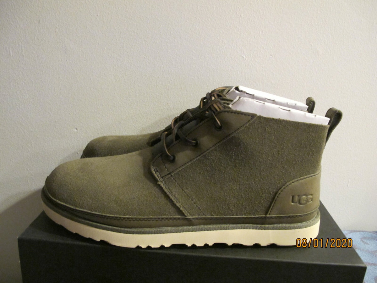 UGG Australia Neumel Unlined Leather Suede Men's Khaki Boots 13 Authentic 