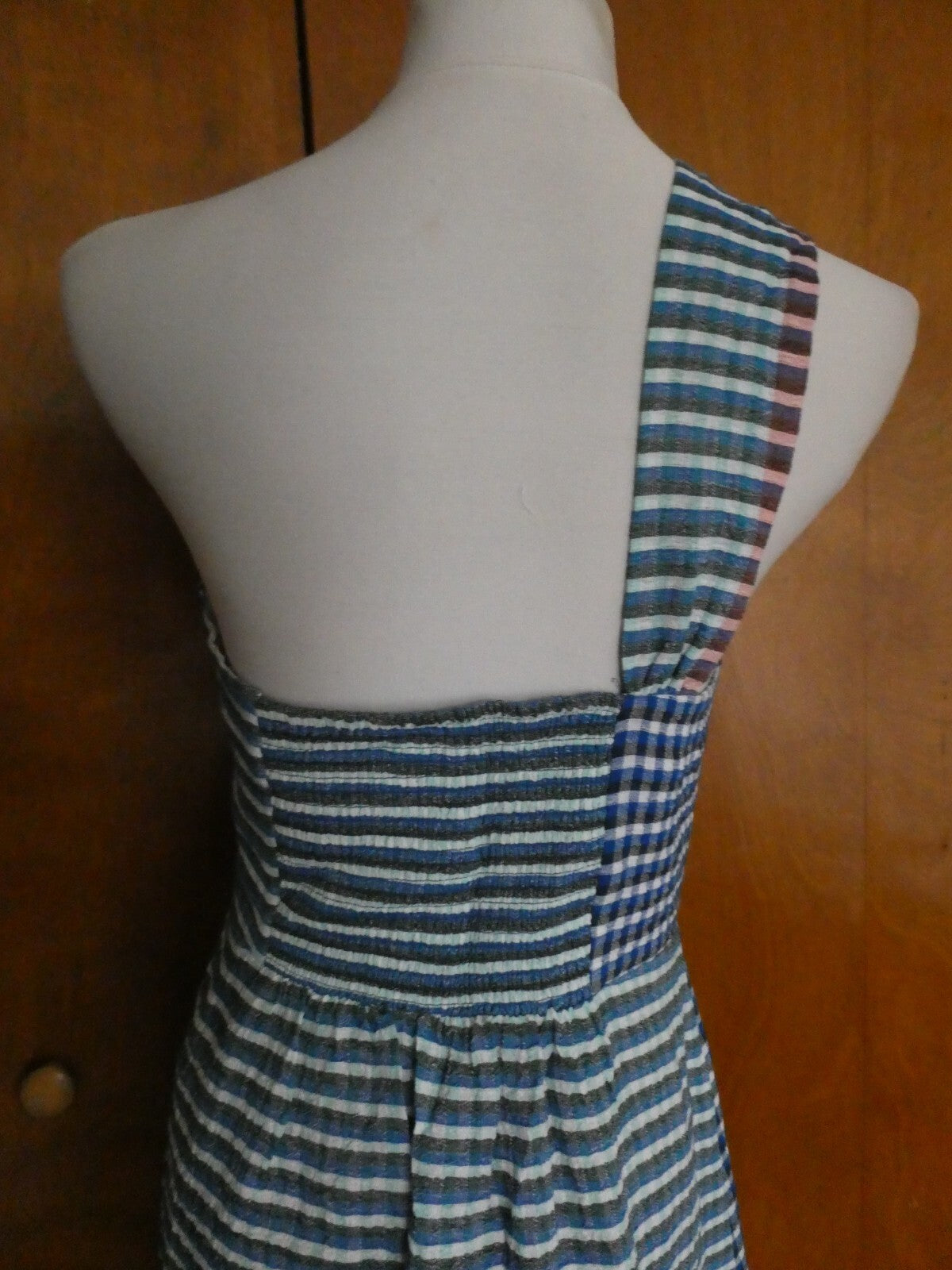 ANTHROPOLOGIE MAEVE Women's Waverly Plaid One Shoulder Full Lined Dress 10,14,16