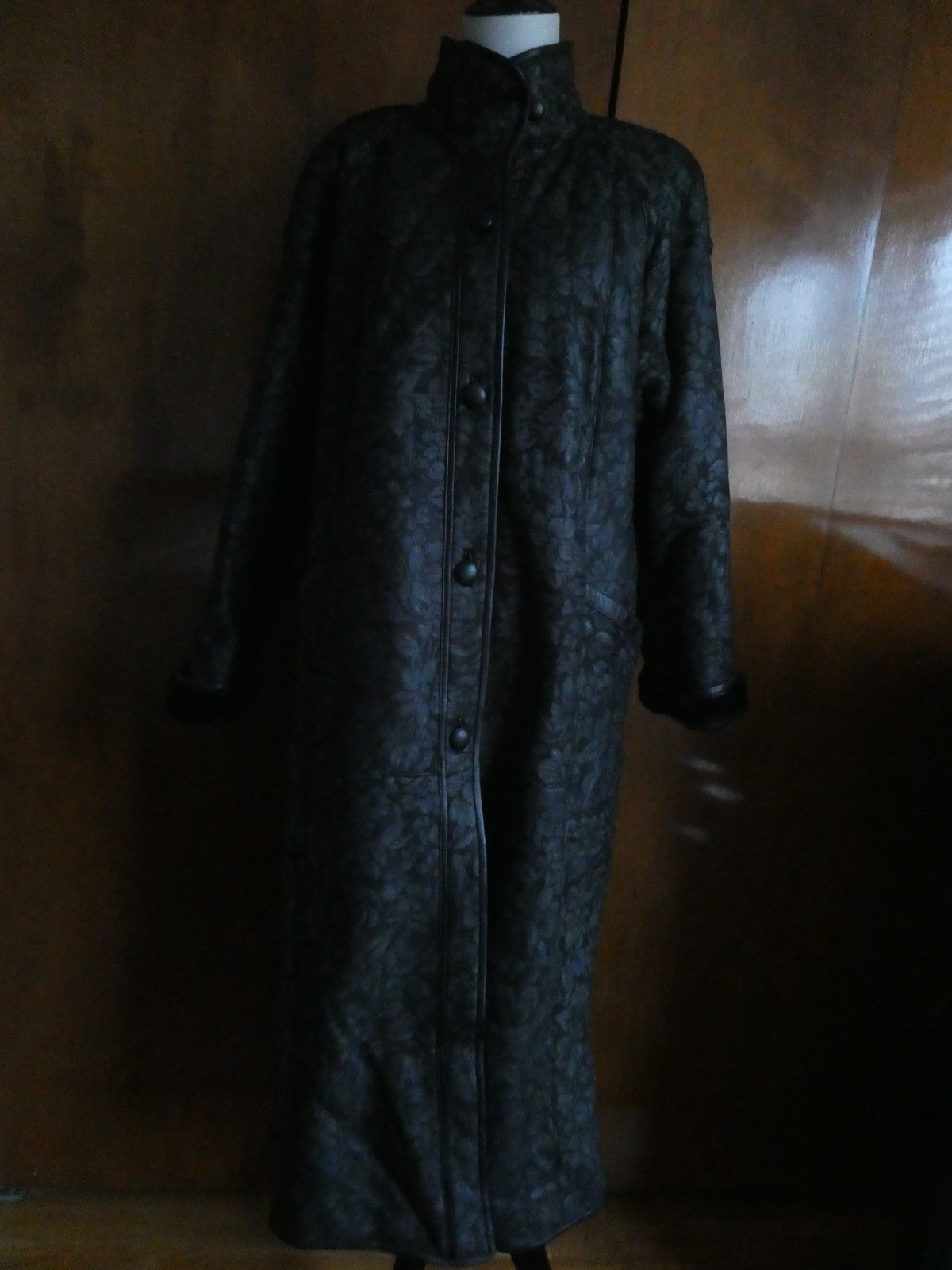 Adarcrea Petro Diez Women Shearling Sheepskin Fur Full Length Coat Sz38 US Sz 8