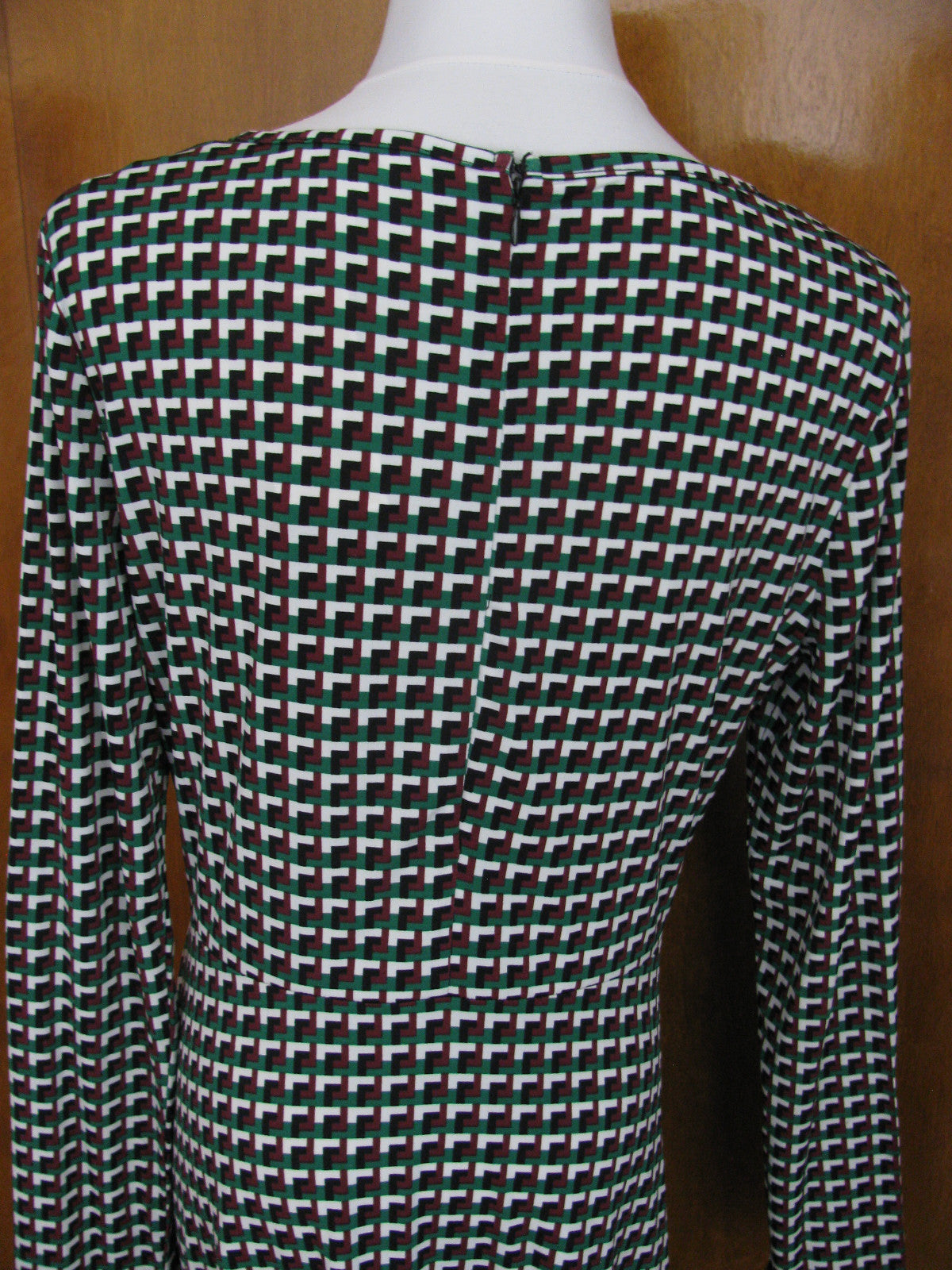 Michael Kors Womens Palmeto Green Geo Print Fit And Flare Dress New