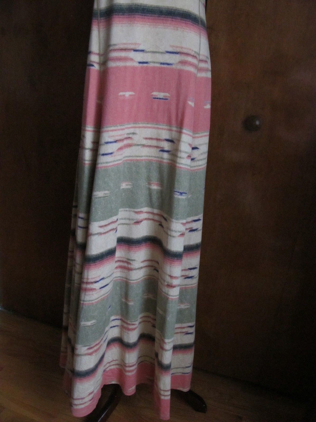 Lauren Jeans CO Women's multi color fitted A-line lined maxi dress Medium New