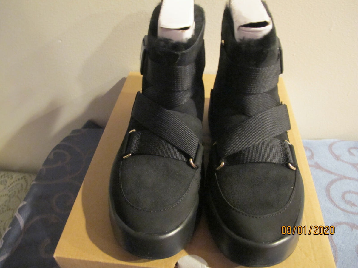 Ugg Australia Women's Black Classic Boom Buckle Combines Sneaker And Boot 5
