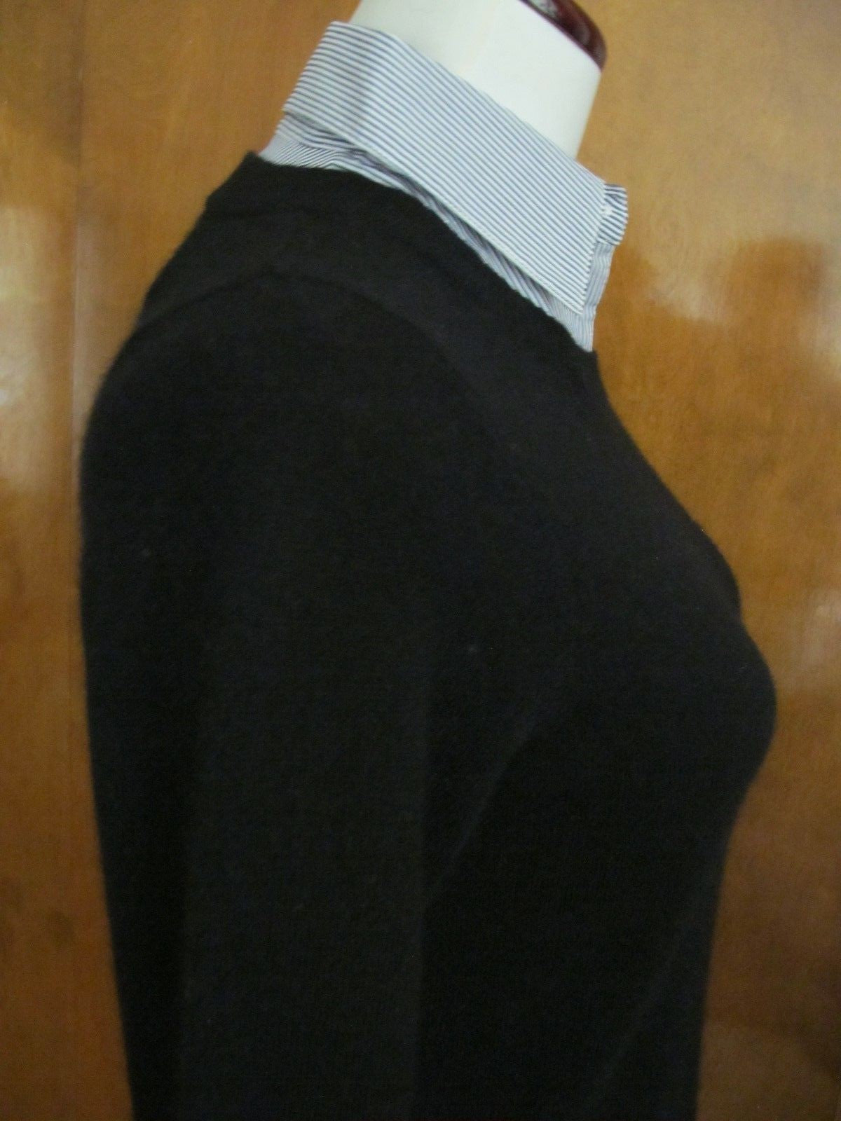By Bloomingdale's Women’s Black Layered Look Cashmere Sweater Small NWT