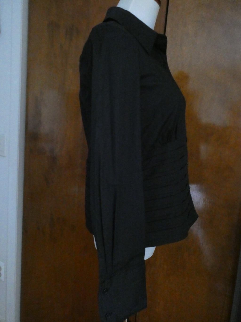 Kenar Women's Black Cotton Detailed Tunic Top Blouse Size 14 (fits size 12)