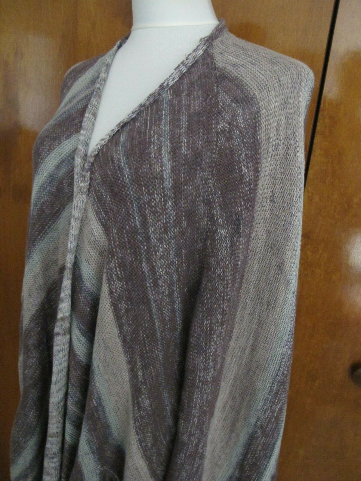 Free People Women’s Neutral Combo Long Poncho Cardigan Size Large 