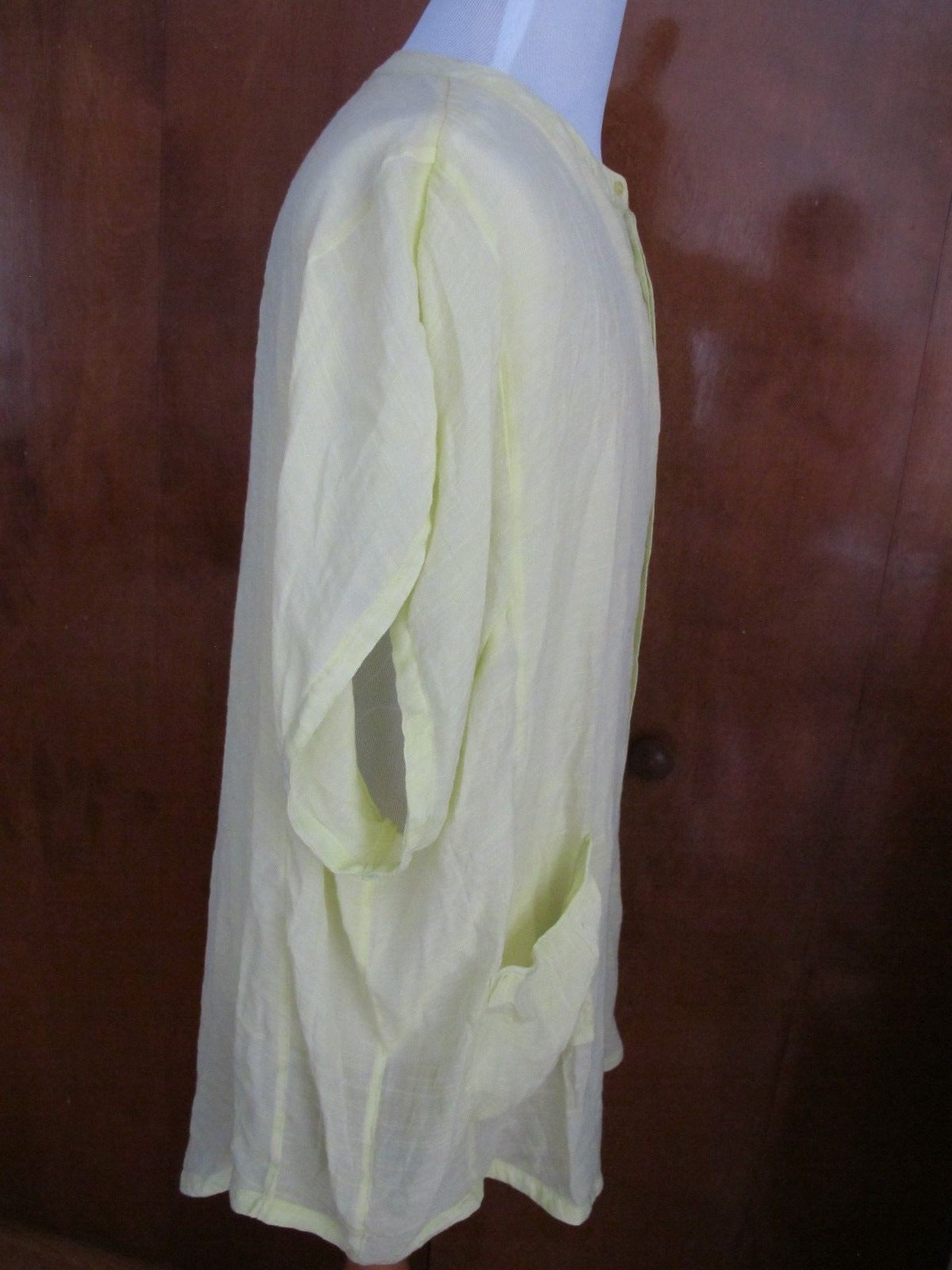 Anthropologie SaturdaySunday womens chartreuse Kendra oversized tunic small NWT