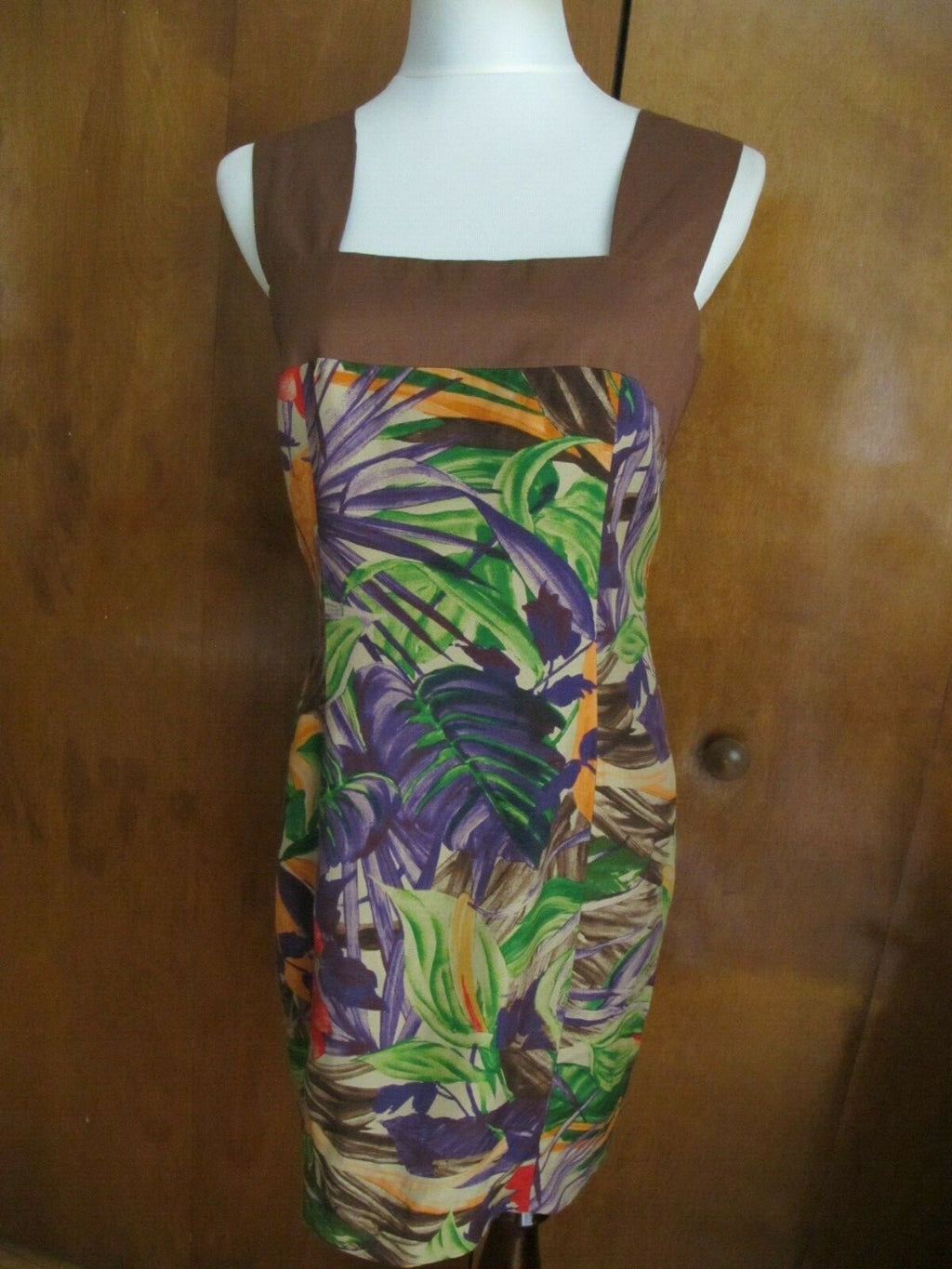 Women's multicolor rayon dress size 10 from Italy