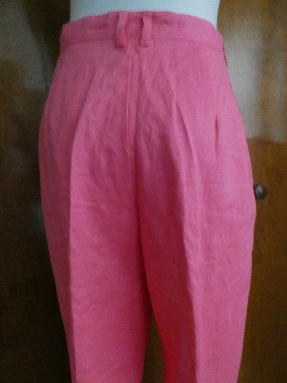 J Song Collection women's pink 100% linen full lined pants size 12 New