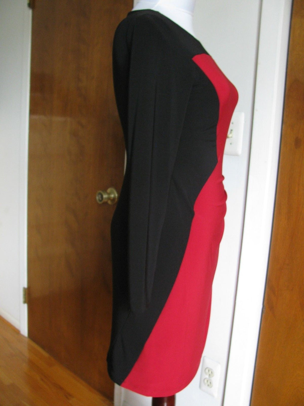 Ralph Lauren women's black red detailed dress New