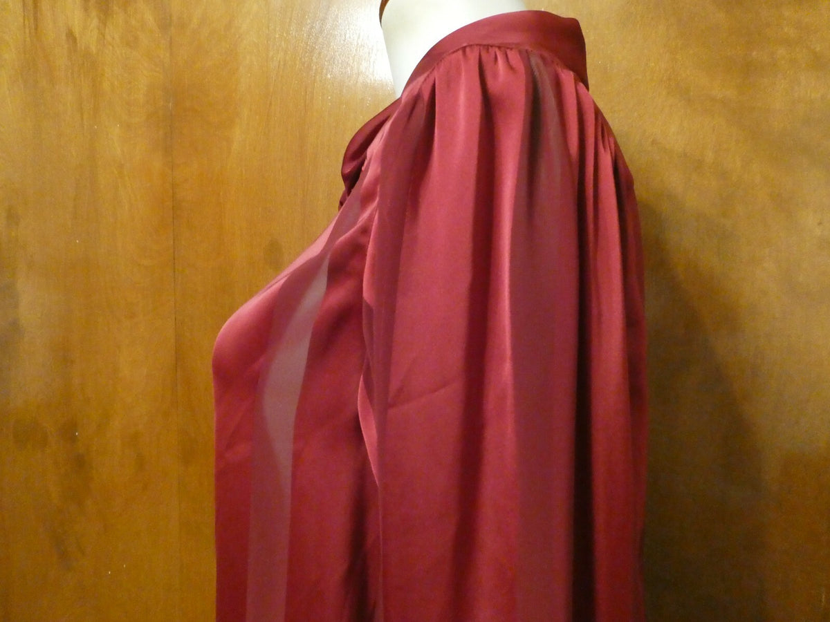 Unbranded women's burgundy stylish evening tunic top size Large