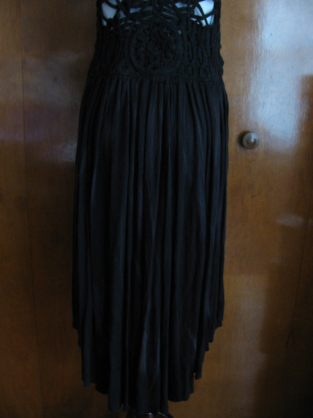 Free People women's washed black fabric back panel dress size Medium New