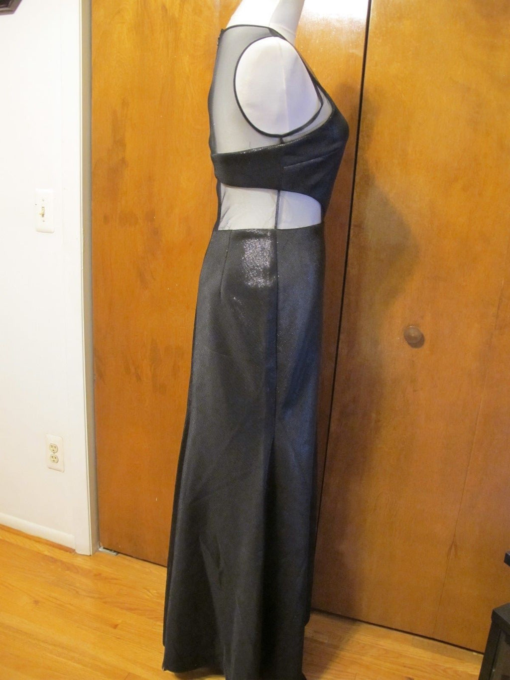 JS Collections Women's Black Evening Maxi A-Line Dress 4 