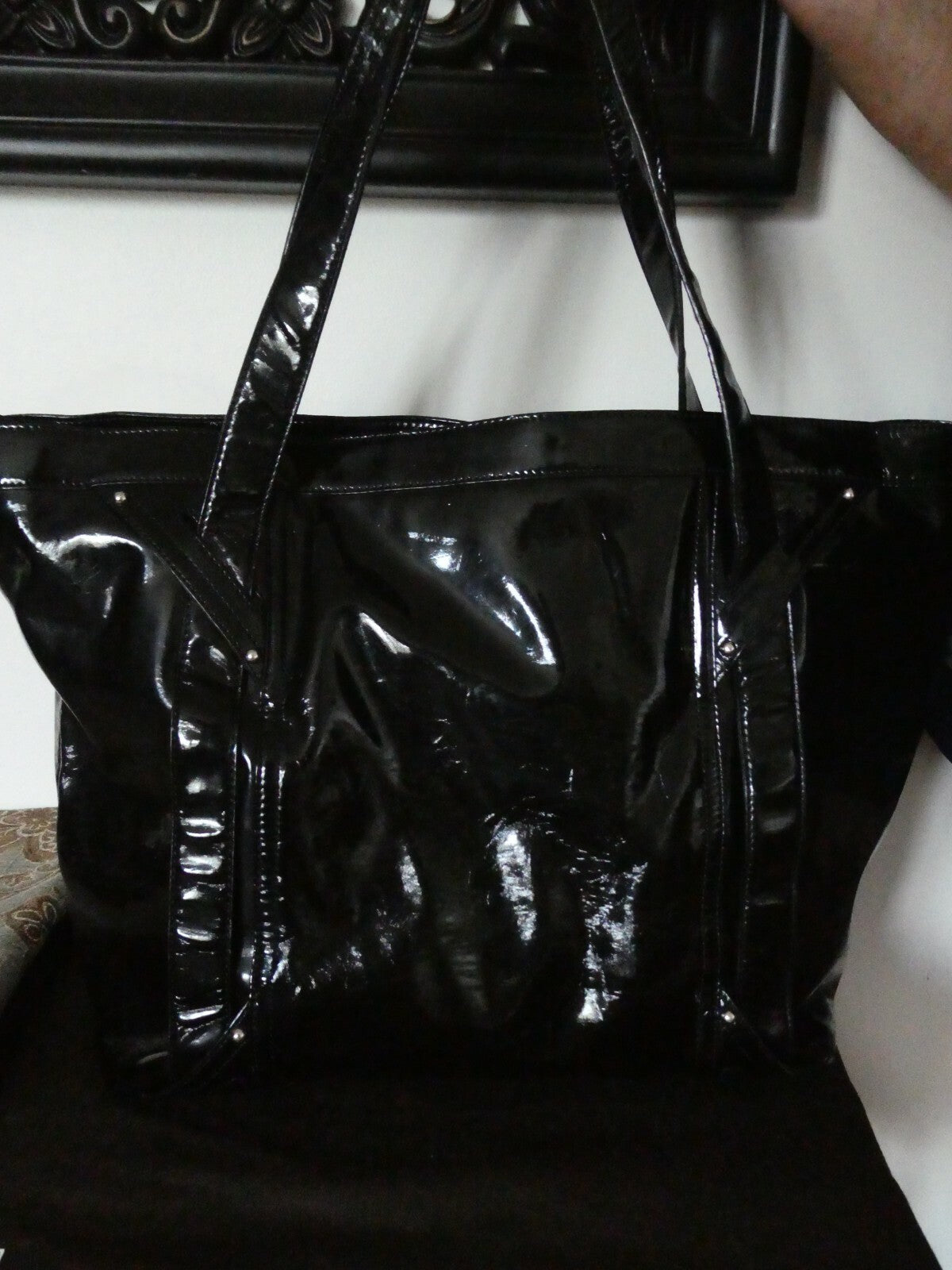 Kooba Women's Black Luggage Patent Leather Large Bag from Bloomingdales