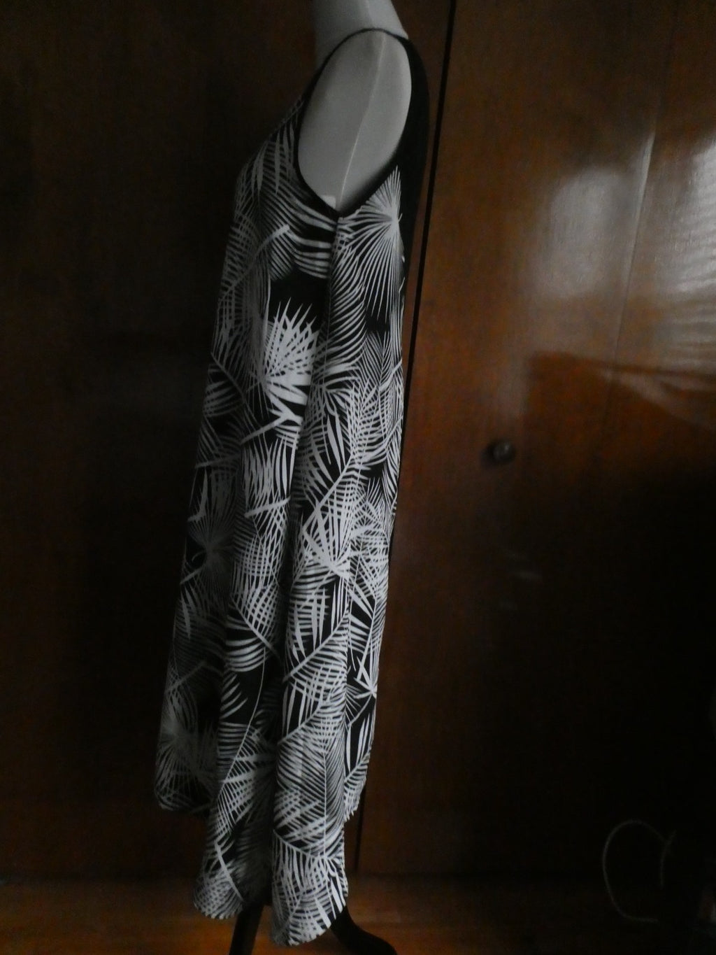 Partizia Lusa Milano Black/White Detailed Asymmetric Tunic Dress Size Medium