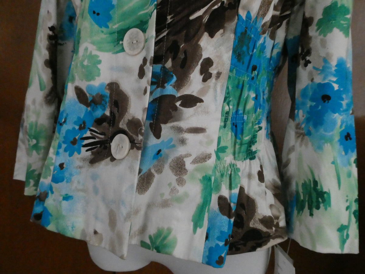 Allison Taylor women’s multicolor 3 buttons detailed blazer jacket size Large