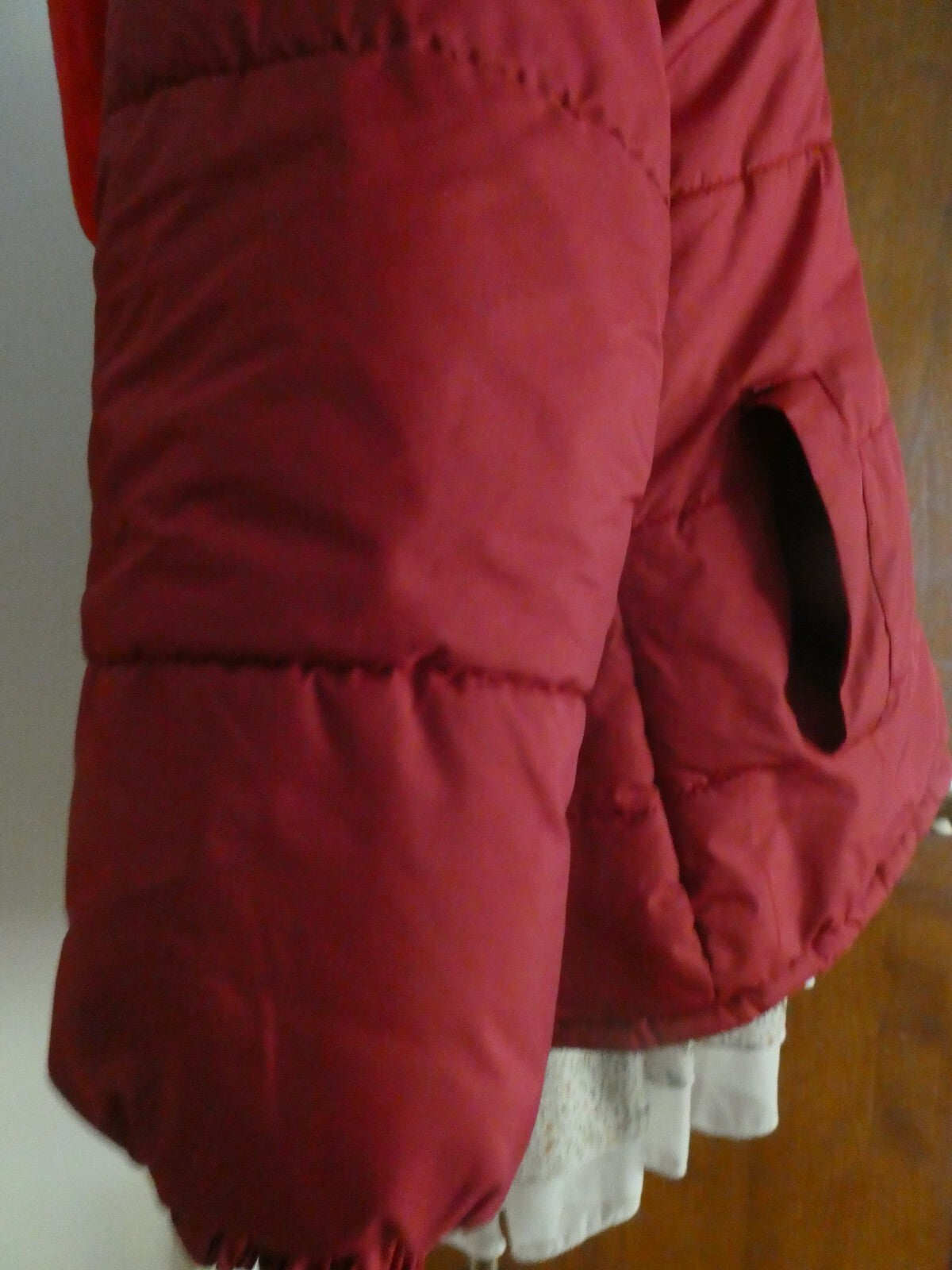 JUST Women’s Jacket Coat Red/Black Removable Hooded Size Small